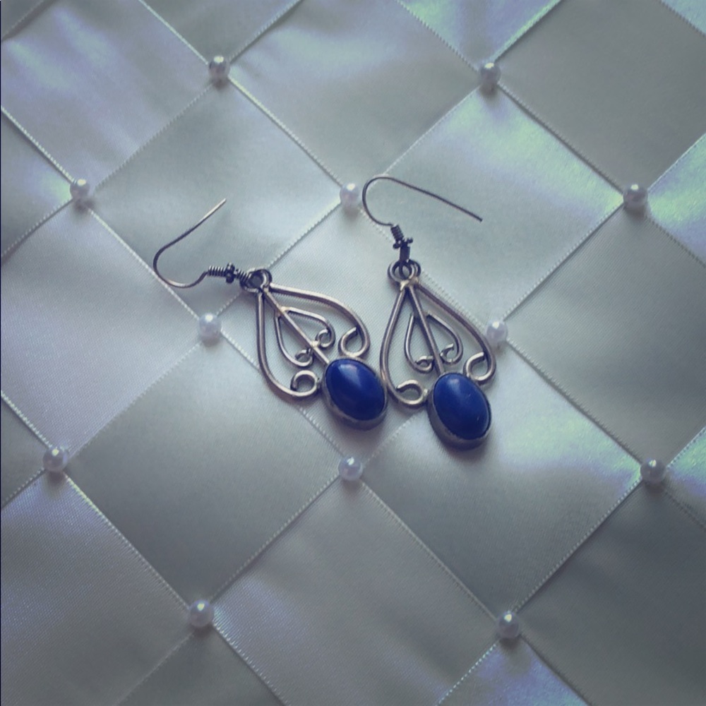 Handmade ,  sterling silver and real stone